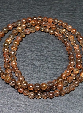 NN0191 天然黑金超七三圈手链满发骨干三轮多圈手串4-5mm情侣礼物