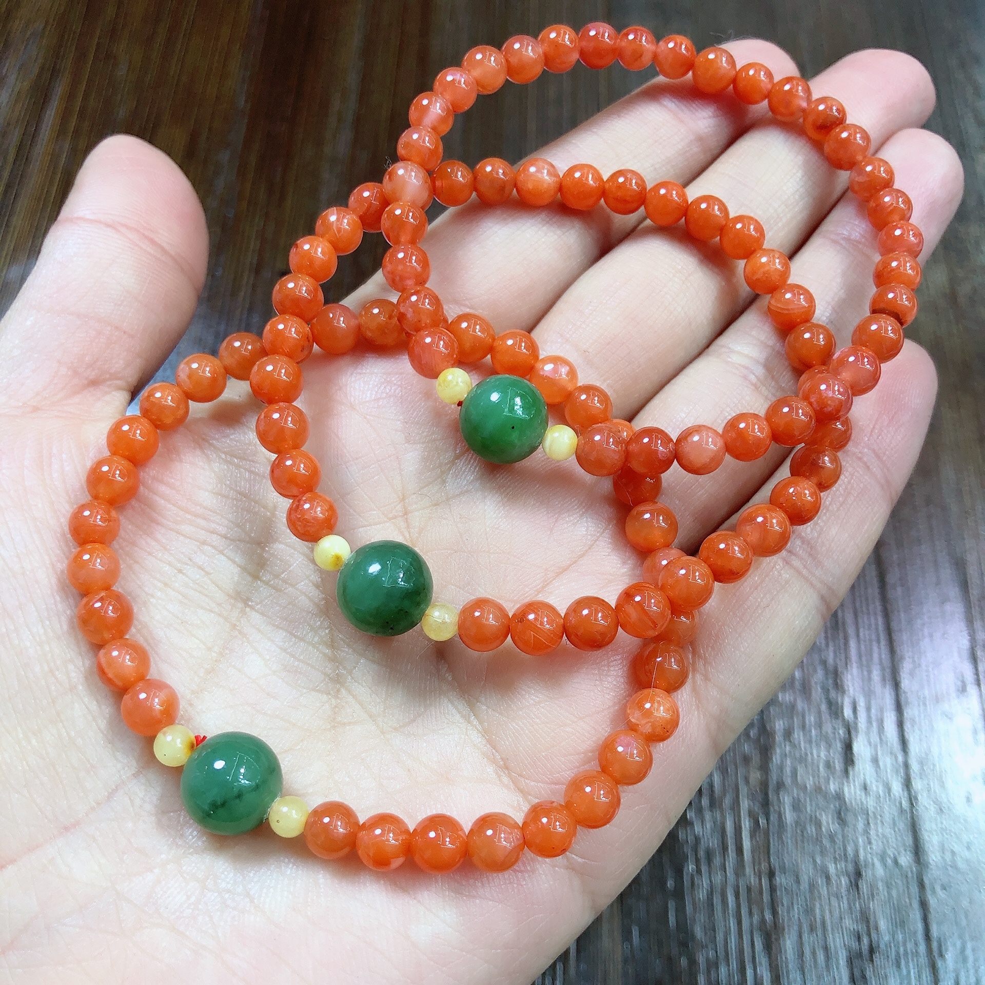 南红手链原创碧玉手串