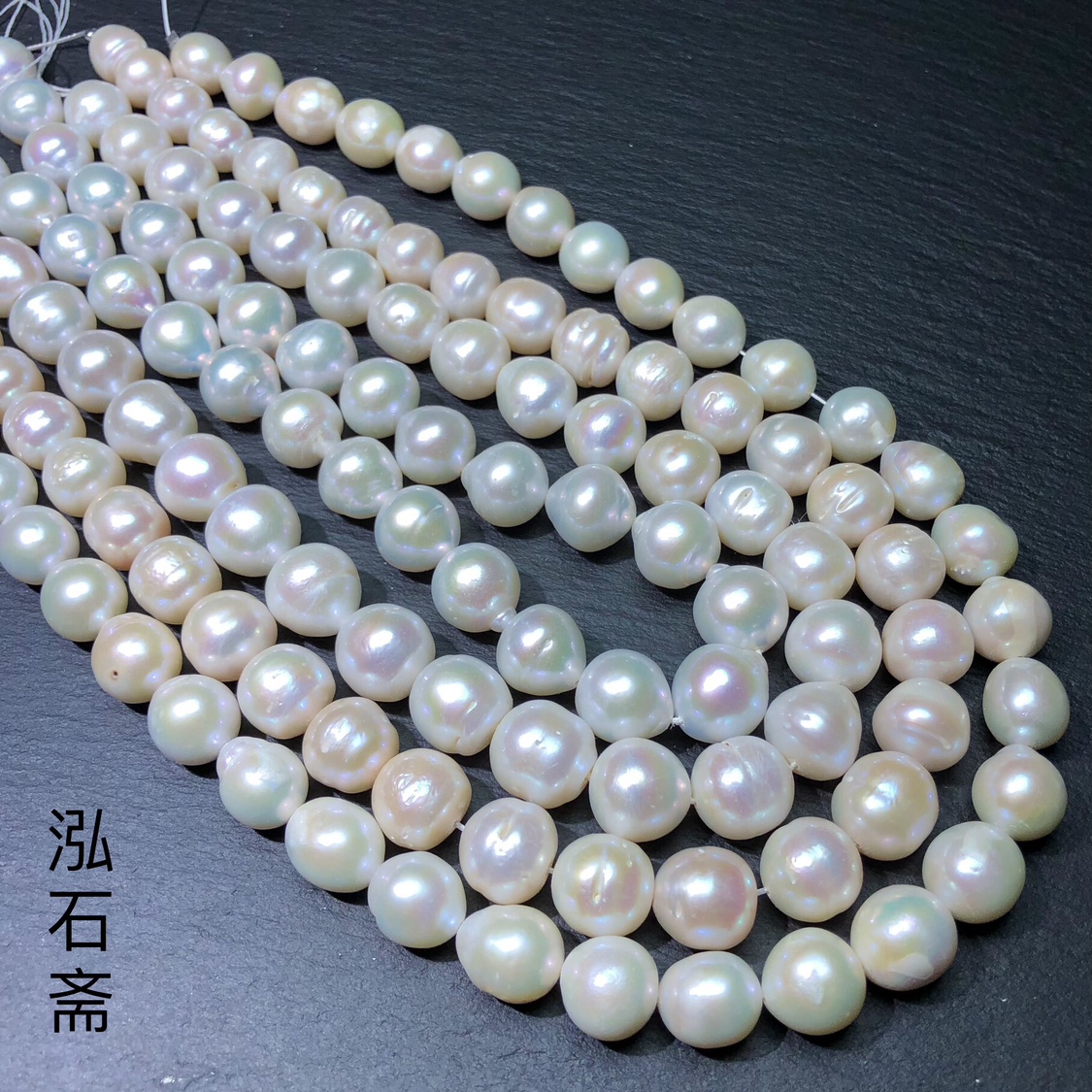 ZZ0562 天然白珍珠巴洛克项链11mm+锁骨链淡水珍珠不规则 串扣头