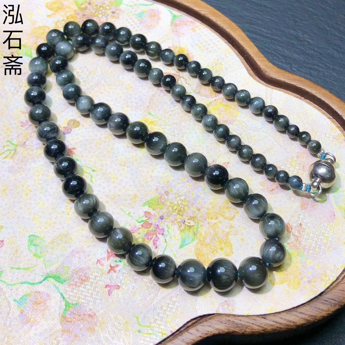 ZZ0012 天然鹰眼石项链锁骨链塔链4-9mm木变石玉化男女