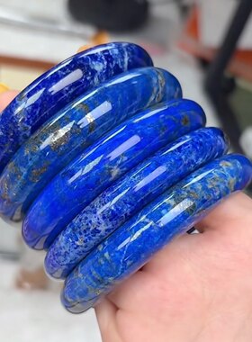 2A59 天然青金石手镯一物一图老矿料紫龙晶大漆玛瑙天河石紫云母