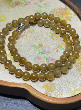 cc0420母亲节妈妈链漏 天然和田玉老红糖新疆料项链锁骨链8mm