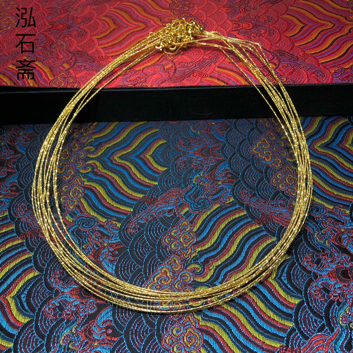 ZZ0839  14k注金 万 能链锁骨链可调节diy吊坠项链百搭项圈针孔式