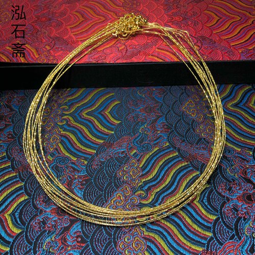 ZZ0839  14k注金 万 能链锁骨链可调节diy吊坠项链百搭项圈针孔式