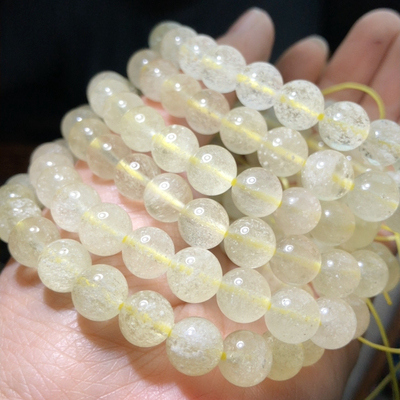 天然利比亚黄金玻璃陨石手串玻璃宇宙原石情侣礼物沙漠金暴风雪