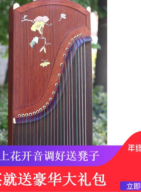 金韵古筝01160A B陌上花开楠木红木螺钿专业演奏 全套配送初学者