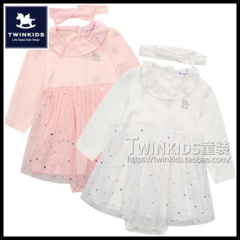 小木马 TWINKIDS童装2018新春款专柜正品 女童可爱网纱公主连衣裙