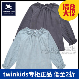 小木马童装 儿童女童可爱娃娃衫 专柜正品 韩国TWINKIDS春秋款 上衣棉