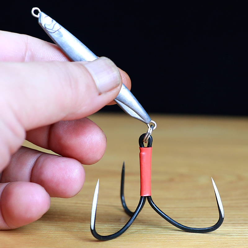 路亚竿锚鱼5号平面刀锋钩全套三爪无倒刺破鳞高中鱼率青草鲤鲢鳙