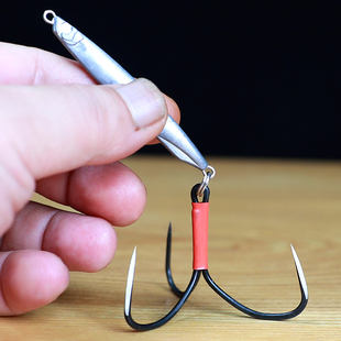 路亚竿锚鱼5号平面刀锋钩全套三爪无倒刺破鳞高中鱼率青草鲤鲢鳙