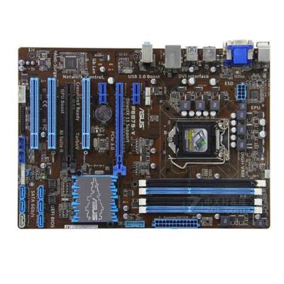 爆新 1155针Asus/华硕 P8B75-V集成主板 B75 VGA DVI USB3 DDR3