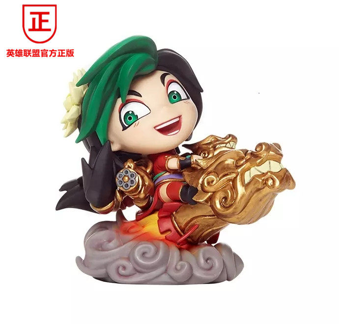 官方正版lol英雄联盟神龙烈焰灰云金克丝手办q版公仔模型摆件玩偶
