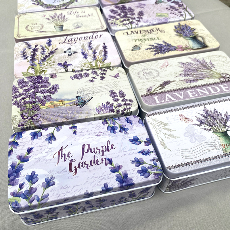 小清新可爱糖果密封罐 复古欧式碎花便携式茶叶罐 马口铁盒收纳盒