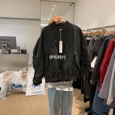 纯色休闲棉质拉链夹克短外套