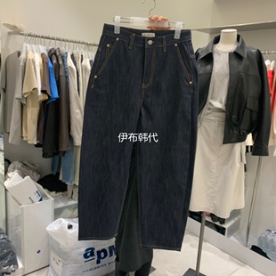 WOOD SAGE韩国东大门正品代购26春款 深色休闲基础款丹宁牛仔裤