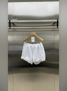 MYDRESS韩国东大门正品代购26夏款 松紧腰飞边花边休闲卫裤短裤