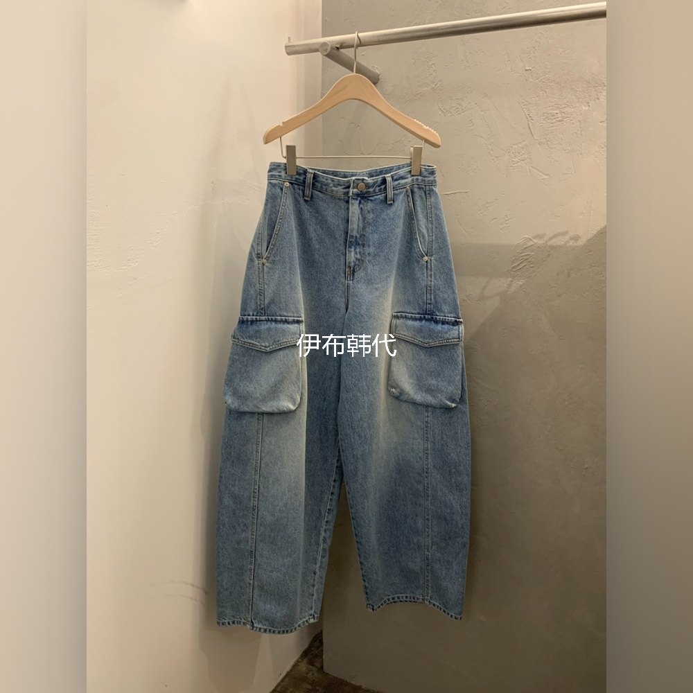 MOSAIC韩国东大门正品代购26春款 磨白做旧大口袋宽松牛仔裤长裤,女装/女士精品,牛仔裤,淘宝优惠券,粉丝福利购,淘宝优惠卷