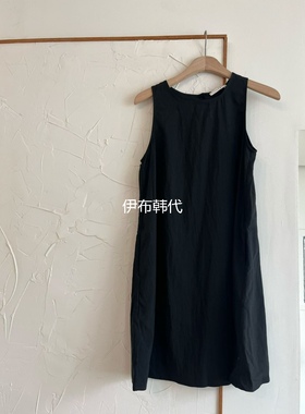 TUG韩国东大门正品代购26夏款 圆领休闲纯色背心裙长裙连衣裙