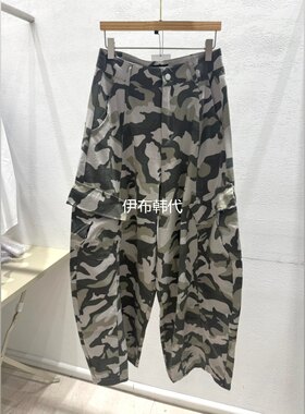 迷彩花纹休闲宽松口袋工装裤