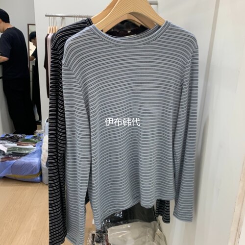 26秋圆领简约条纹长袖T恤