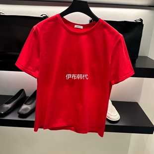 FEBRUARY 11韩国东大门正品代购26春款 圆领纯色薄款休闲短袖T恤