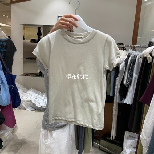 夏款圆领纯色基础款休闲打底T恤
