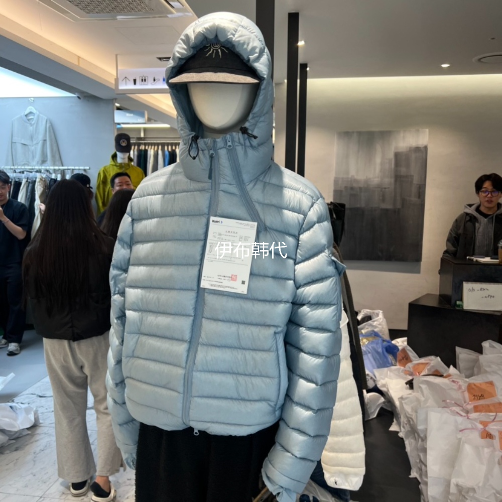 OASIS韩国东大门正品代购25冬款 连帽纯色拉链超轻薄款羽绒服外套