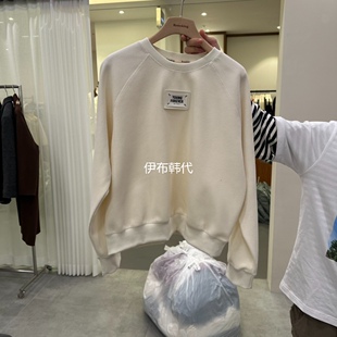 REMAKING 韩国东大门正品代购26春 圆领贴标休闲套头卫衣