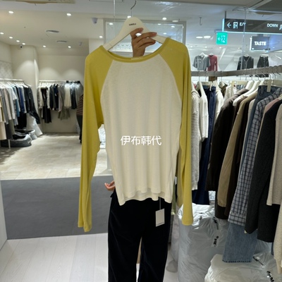 圆领插肩休闲长袖T恤女
