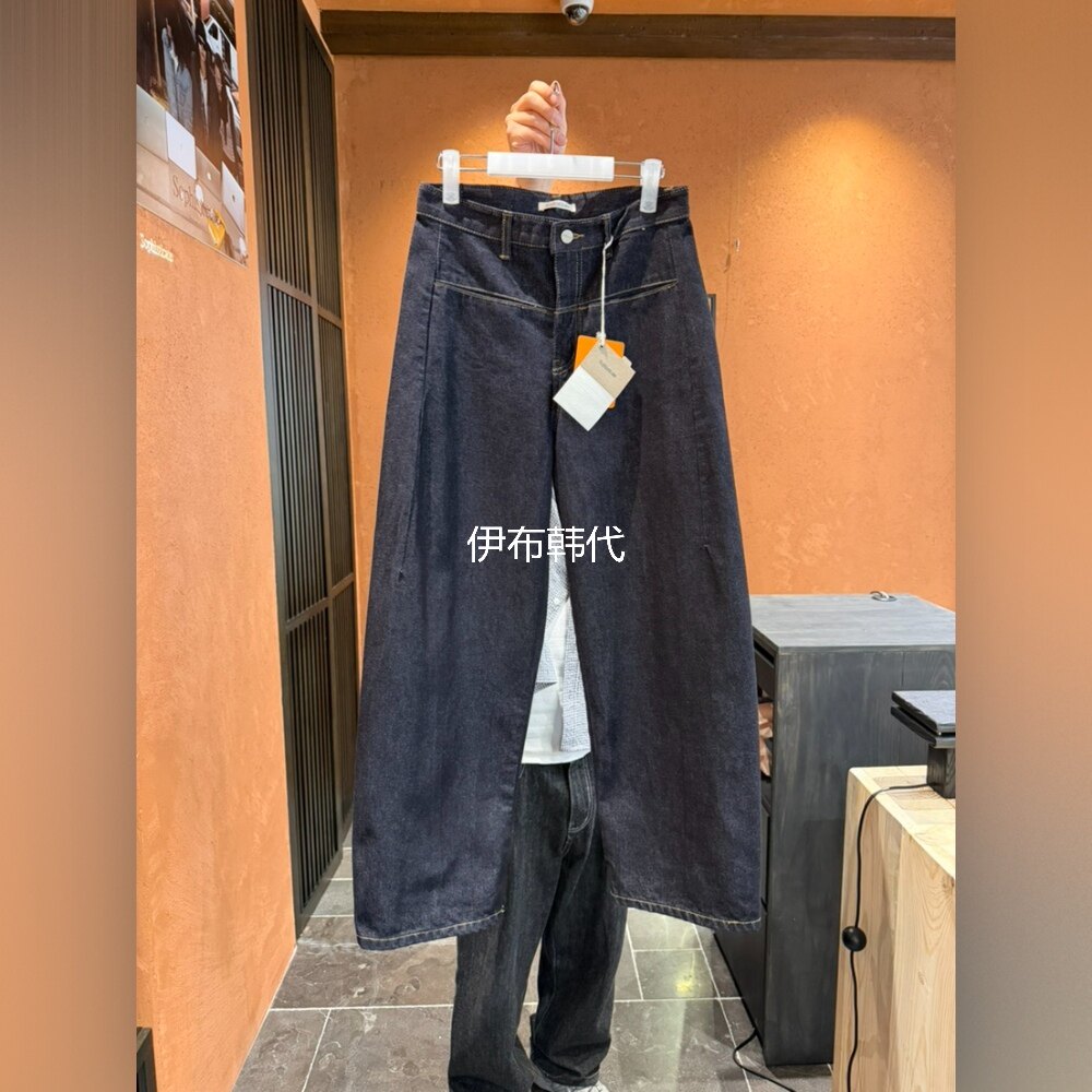 SOPHISTICATE韩国东大门代购26秋款 深色休闲假口袋直筒牛仔裤