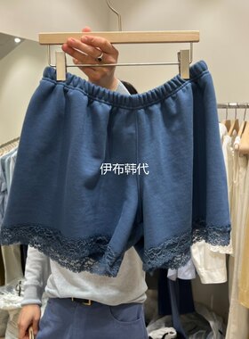 蕾丝飞边花边休闲卫裤短裤女