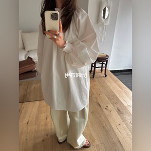 MARE韩国东大门正品代购26春款 松紧边装饰棉质宽松休闲连衣裙