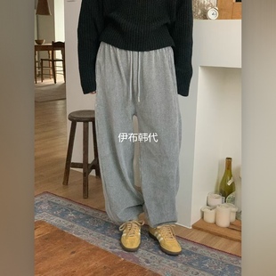 松紧腰细条绒灯芯绒束脚休闲长裤 冬款 代购 LURE韩国东大门正品