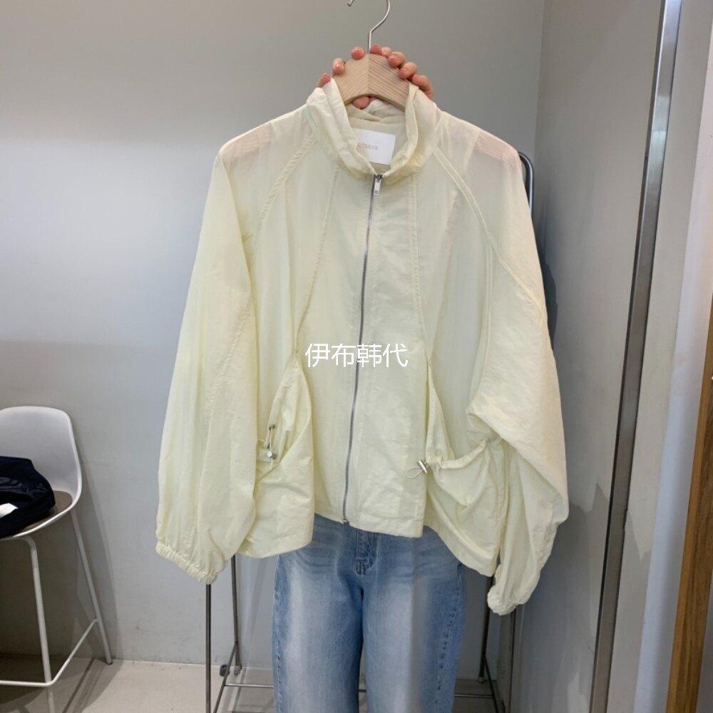 OUTRENE韩国东大门正品代购26夏 立领拉链薄款拉链防晒衫开衫外套