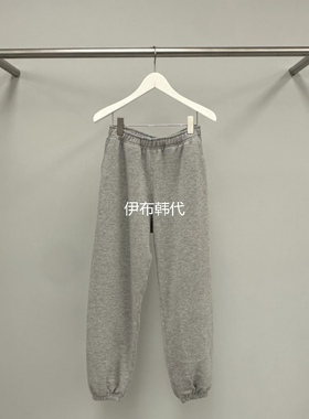 WATER/RIVER韩国东大门正品代购26春款 松紧腰纯色束脚毛圈卫裤