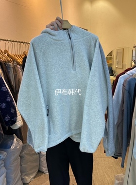 AND FLOYD韩国东大门正品代购冬款 连帽拉链抽绳套头摇粒绒卫衣