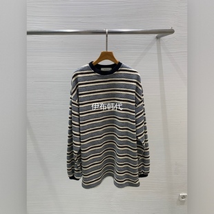 圆领休闲条纹棉针织厚款 LUCY 25秋 代购 上衣 SALON韩国东大门正品