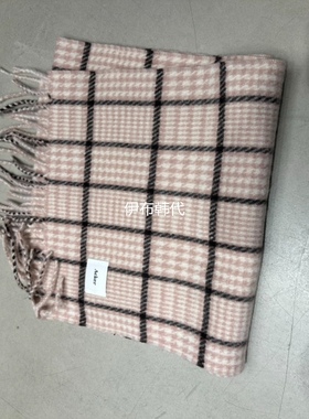 ACKER韩国东大门正品代购冬款 休闲时尚格子流苏羊毛围巾披肩女