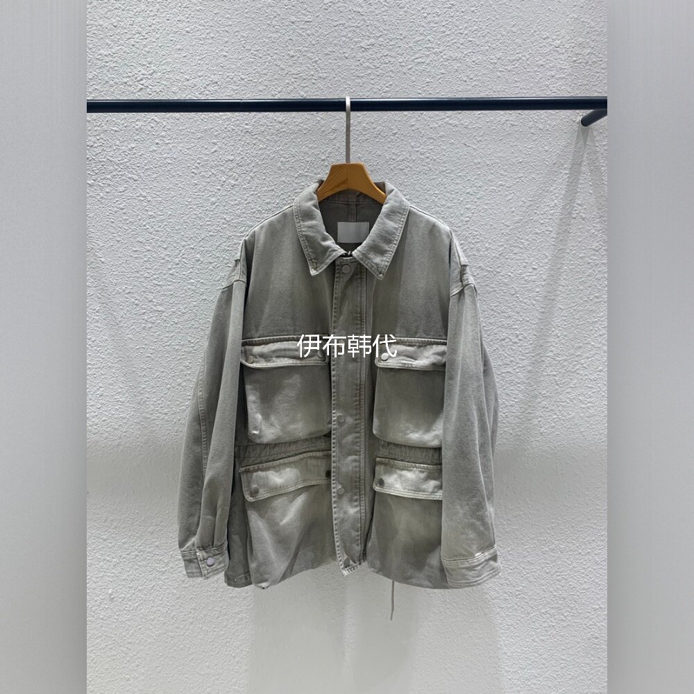 LUCY SALON韩国东大门正品代购26春 翻领休闲多口袋工装风衣外套