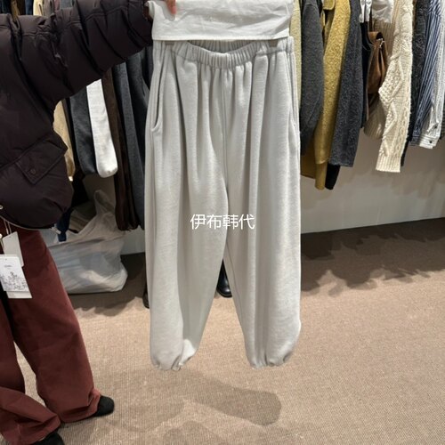 摇粒绒休闲宽松卫裤长裤女