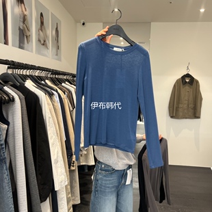 OBJECT韩国东大门正品代购26春款 圆领纯色薄款天丝长袖打底T恤