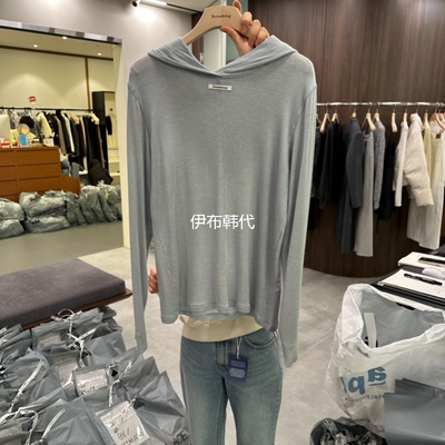 春款连帽贴标休闲打底长袖T恤