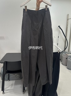 VISUAL SPACE韩国东大门正品代购26春款 休闲纯色褶皱设计哈伦裤