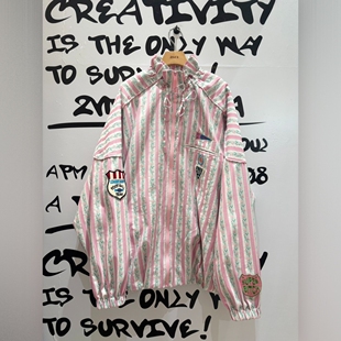 26春款 代购 彩色粉色条纹休闲宽松拉链外套 K韩国东大门正品 2ND