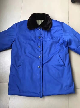 全新87海士棉大衣海蓝色棉花军迷大衣冬季短款加厚防寒棉衣服