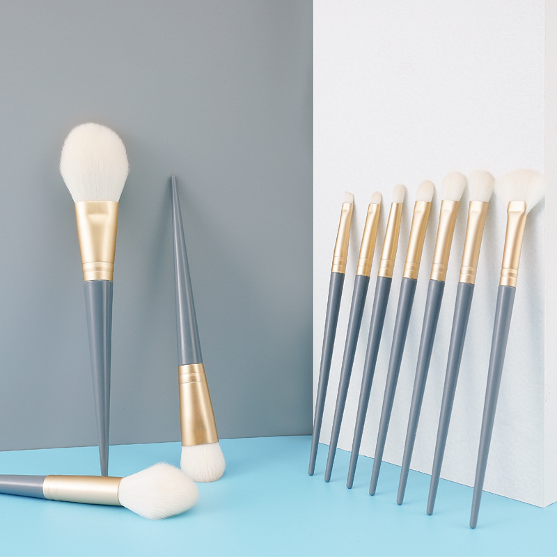 MEIBAOGE蓝桥10支初见化妆刷套装新手刷子散粉刷腮红眼影刷彩