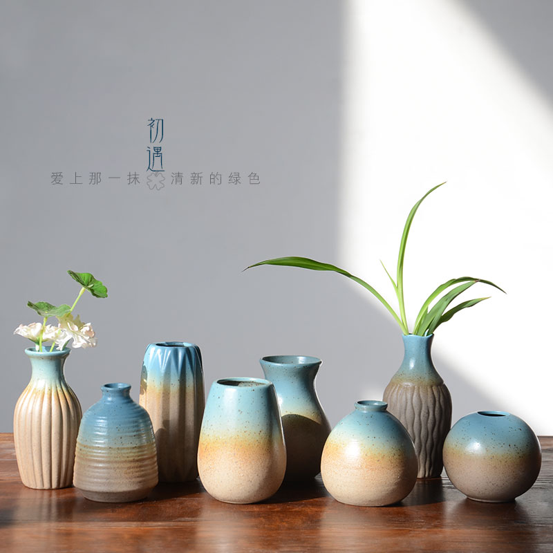 陶瓷器小花瓶北欧干花客厅餐桌