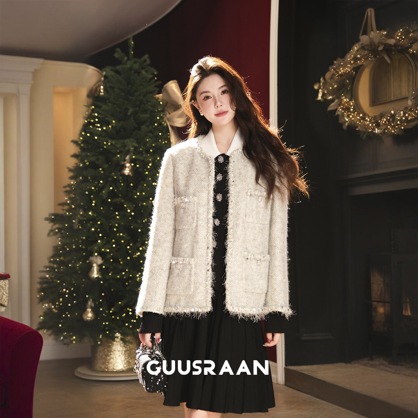 跳转新店拍～人鱼织光|意大利MOESSMER羊驼毛金银豆鱼鳞粗花呢,女装/女士精品,短外套,淘宝优惠券,粉丝福利购,淘宝优惠卷