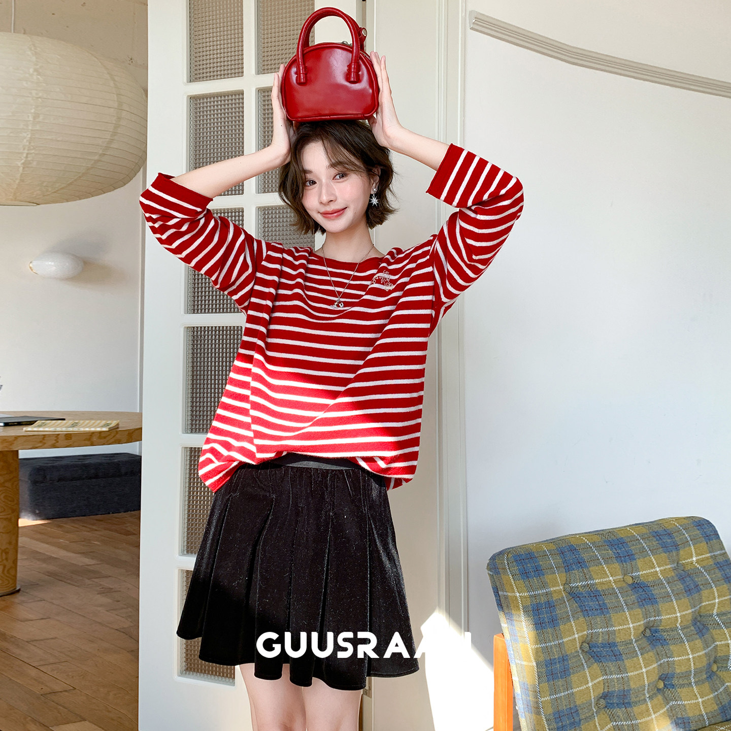 跳转新店拍～甜驹驻心|EP 羊绒羊毛针织衫女落肩袖条纹针织上衣春,女装/女士精品,毛针织衫,淘宝优惠券,粉丝福利购,淘宝优惠卷