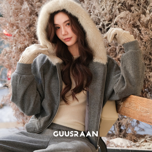 跳转新店拍~显瘦又显贵 加绒加厚卫衣环保水貂阔腿弯道裤